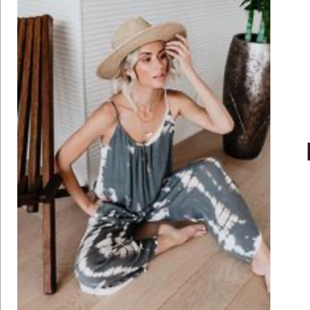 La Jolla Pocketed Tie Dye Jumpsuit NWOT